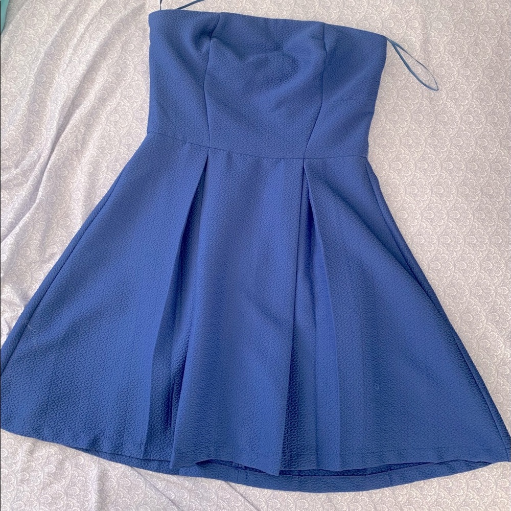 Blue Strapless Dress